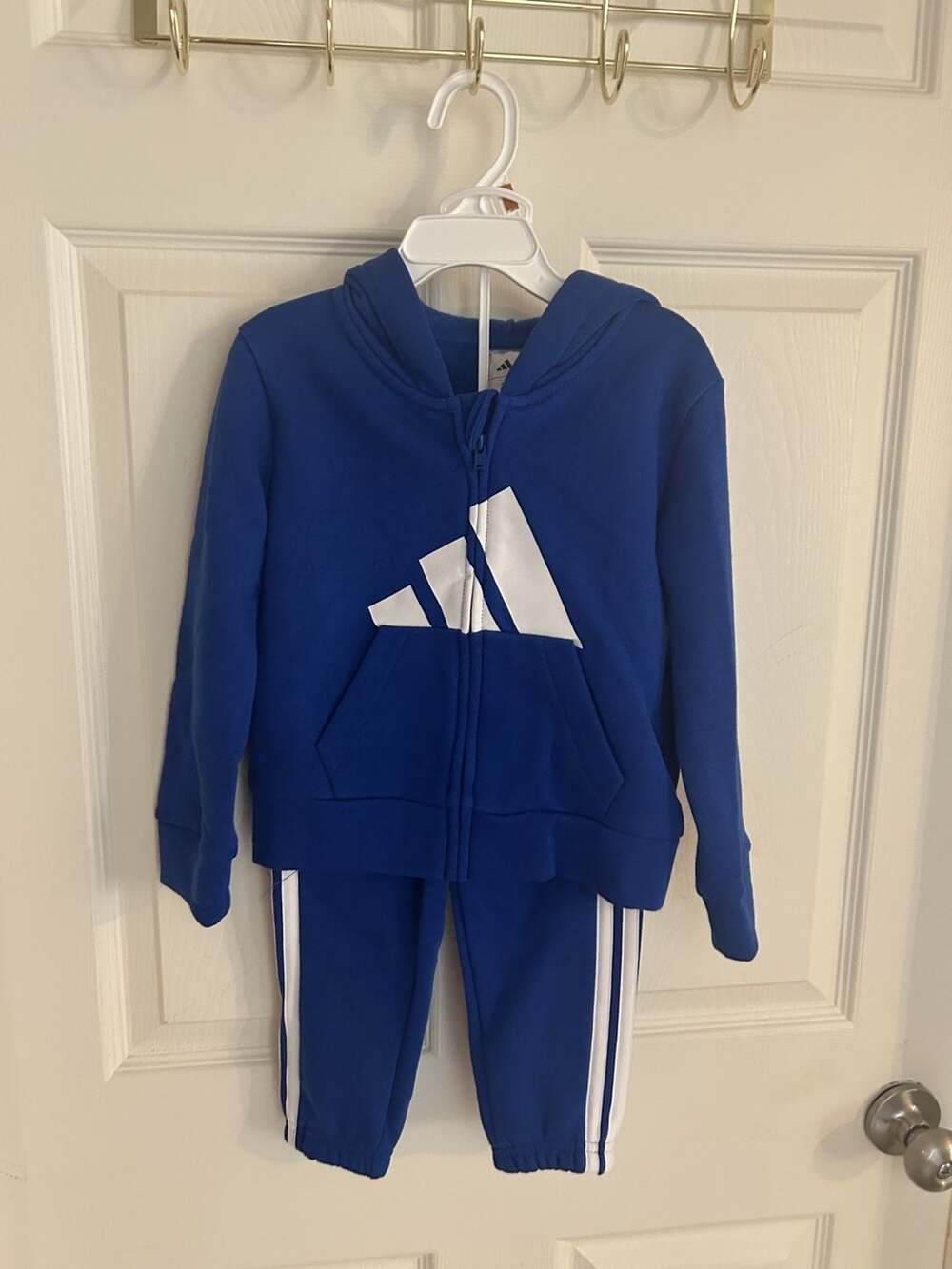 Adidas Boys 2-Piece Hoodie Set Size 3T Blue White